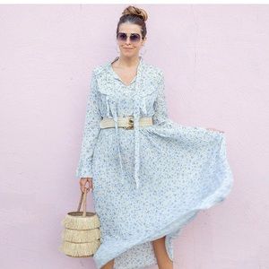 Blue floral maxi dress